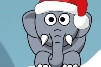 Éléphant de Noël ronflant Éléphant de Noël ronflant