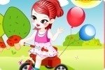 Jeune fille sur tricycle Jeune fille sur tricycle