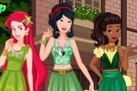Groupe de princesses en vert